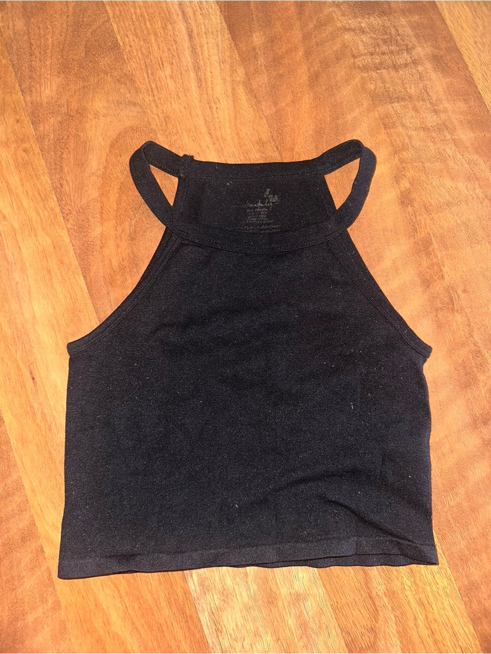 Free People Black High Neck Cropped Tank Top - Women's